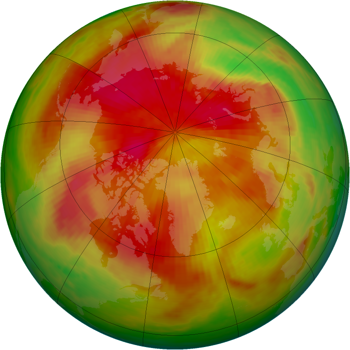 Arctic ozone map for 16 April 1982